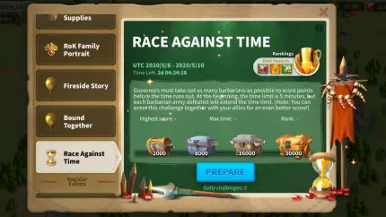 Race Against Time Rehberi: Rise of Kingdoms'da Skor Kasma