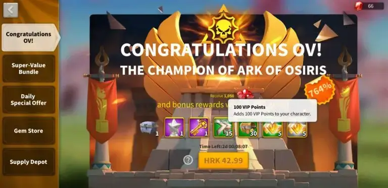 VIP Levels and Point Thresholds