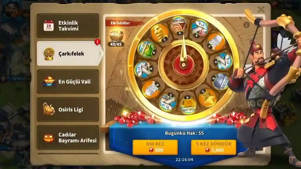 Rise of Kingdoms Comandantes da Roda