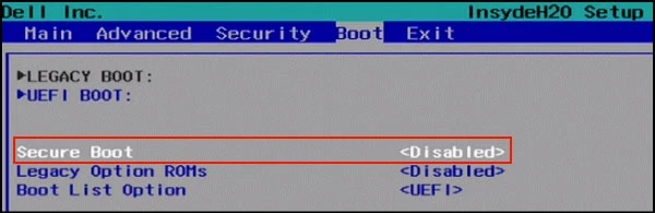 Secure Boot Configuration