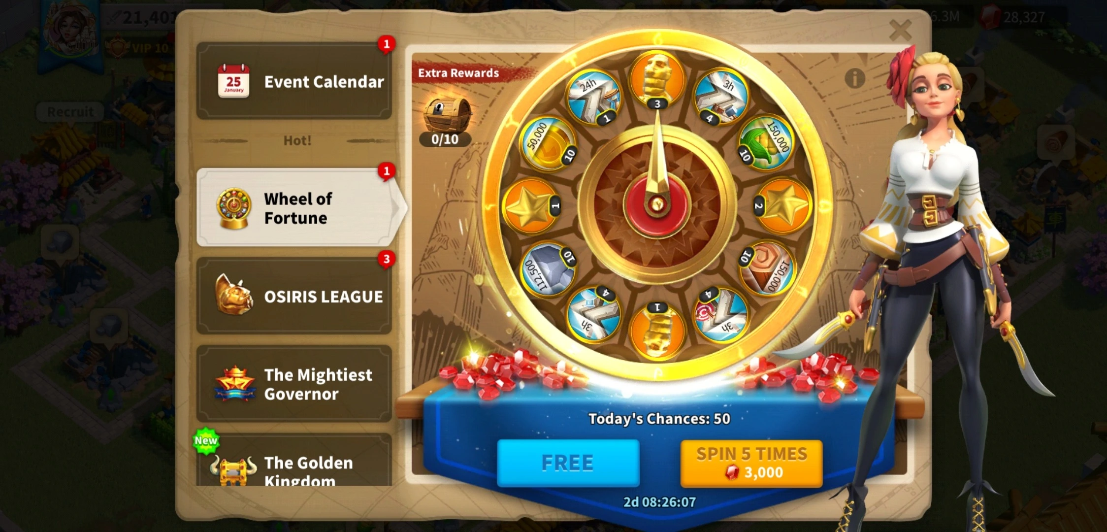 Commandants de la Roue de Rise of Kingdoms